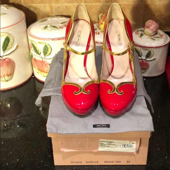 Miu Miu Shoes - Red miu miu heels purchased at Saks 5th ave.
